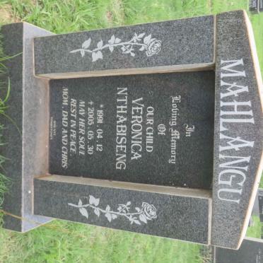 MAHLANGU Veronica Nthabiseng 1991-2005