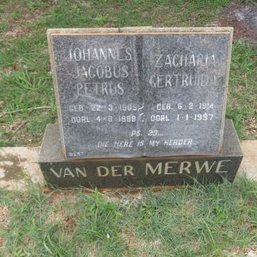 MERWE Johannes Jacobus Petrus, van der 1905-1988 &amp; Zacharia Gertruida 1914-1997