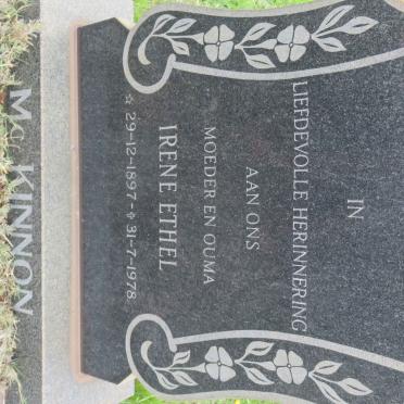 McKINNON Irene Ethel 1897-1978