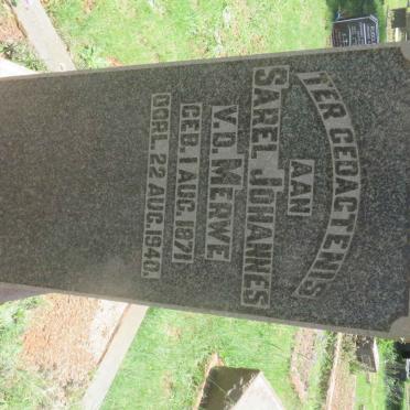 MERWE Sarel Johannes, v.d. 1871-1940 &amp; Anna Hendrina LAUNSPACH 1873-1953