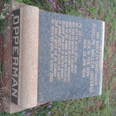 OPPERMAN Rudolph Willem Jacobus 1889-1958