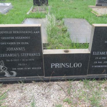 PRINSLOO Johannes Gerhardus Stephanus 1907-1979 &amp; Maria Elizabeth Magdalena 1910-1992