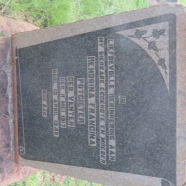 POTGIETER Hendrina Francina nee VENTER 1917-1948