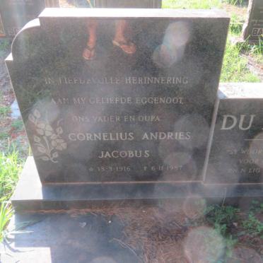 PLESSIS Cornelius Andries Jacobus, du 1916-1987 &amp; Hester Catharina Petronella REINERS 1924-2007