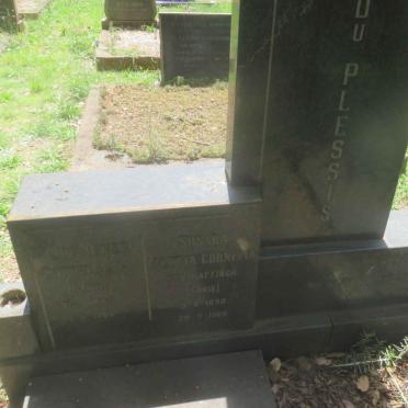 PLESSIS Johannes Christiaan, du 1884-1965 &amp; Susara Aletta Cornelia HATTINGH 1890-196?