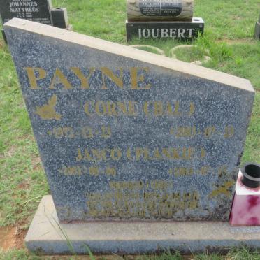 PAYNE Corne 1972-2003 :: PAYNE Janco 2002-2003