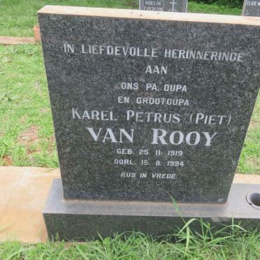 ROOY Karel Petrus, van 1919-1994