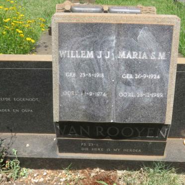 ROOYEN Willem J.J., van 1918-1974 &amp; Maria S.M. 1924-1989