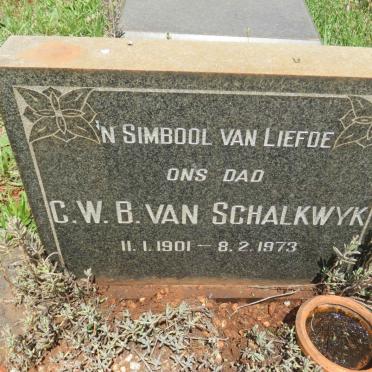 SCHALKWYK C.W.B., van 1901-1973