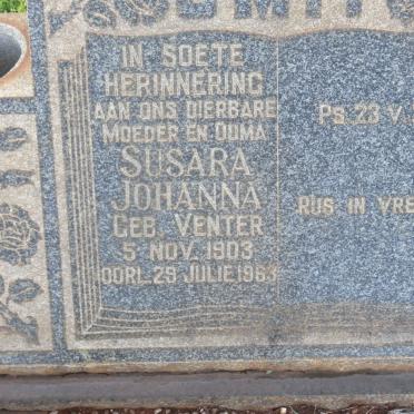 SMIT Susara Johanna nee VENTER 1903-1963