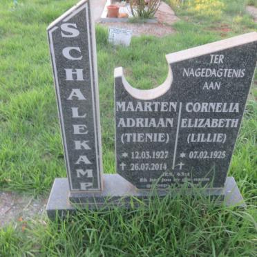 SCHALEKAMP Maarten Adriaan 1927-2014 &amp; Cornelia Elizabeth 1925-