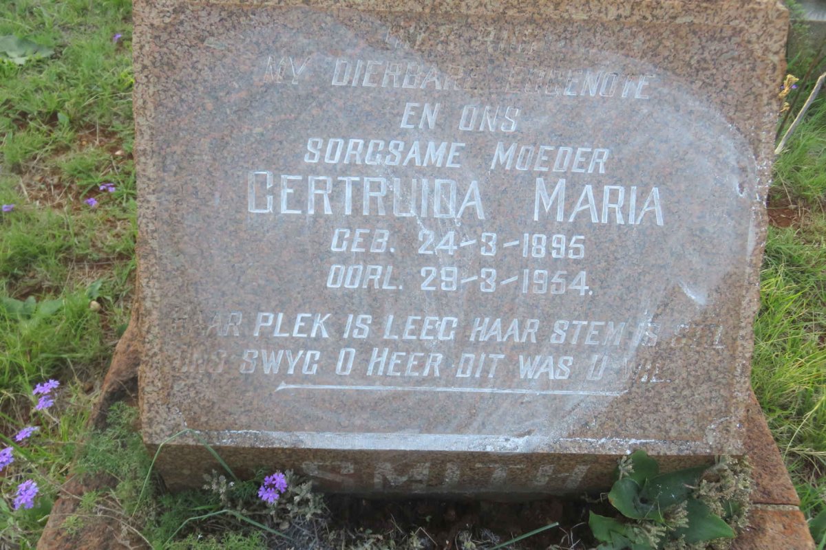 SMITH Gertruida Maria 1895-1954