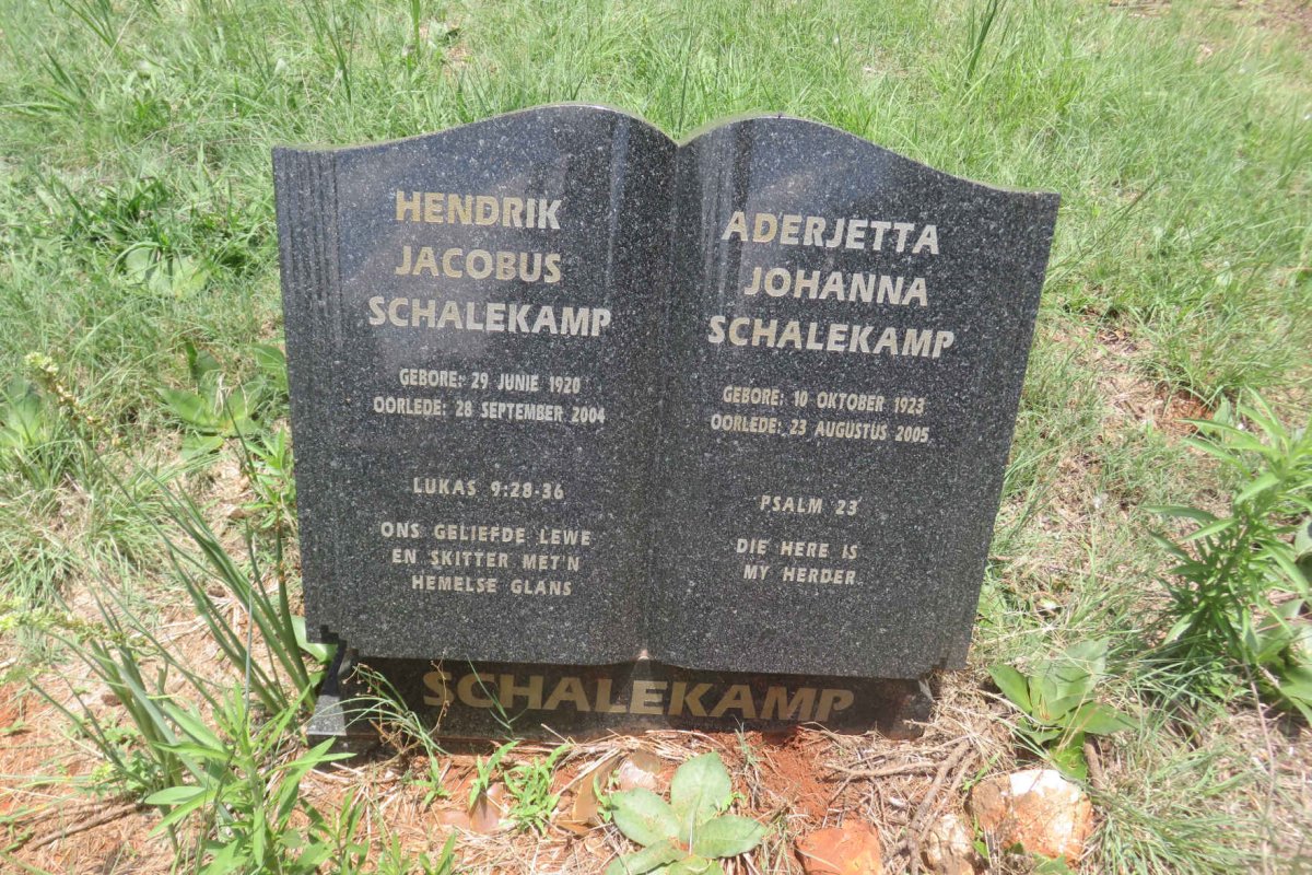 SCHALEKAMP Hendrik Jacobus 1920-2004 &amp; Aderjetta Johanna 1923-2005