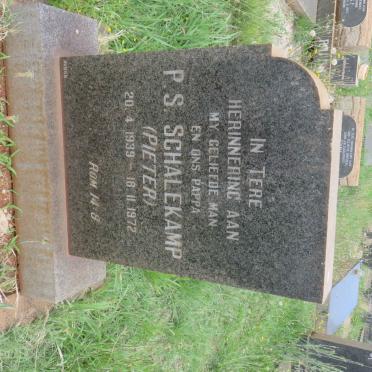 SCHALEKAMP P.S. 1939-1972