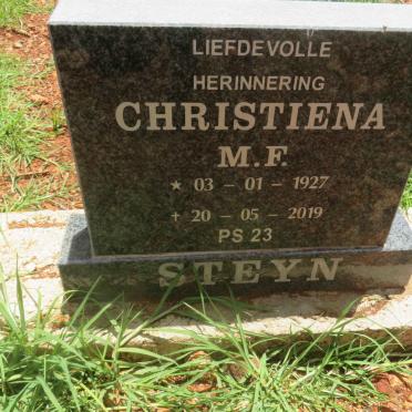 STEYN Christiena M.F. 1927-2019
