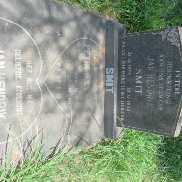 SMIT Jan Hendrik 1941- &amp; Petronella H.C. 1940-2002 :: SMIT Jan Hendrik 1973-1973