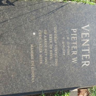 VENTER Pieter W. 1915-1977
