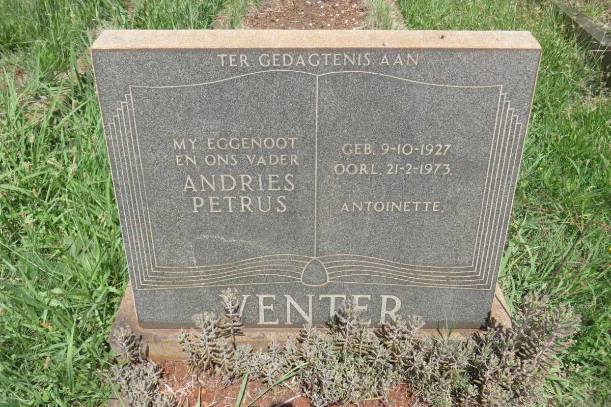 VENTER Andries Petrus 1927-1973