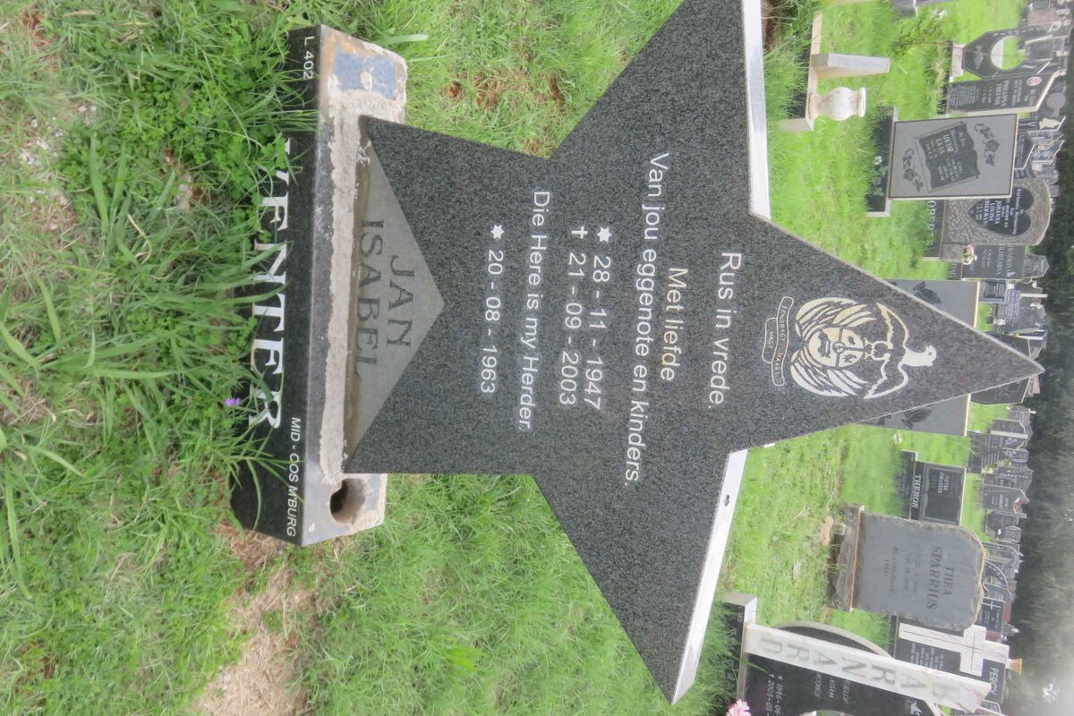 VENTER Jan 1947-2003 &amp; Isabel 1963-