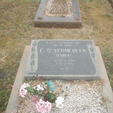 VERMEULEN E.C. nee FABER 1897-1985