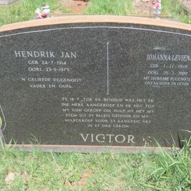 VICTOR Hendrik Jan 1914-1973 &amp; Johanna Leviena 1918-2009