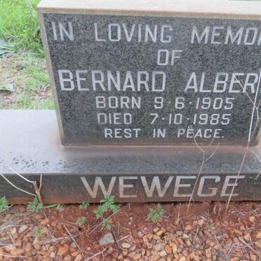 WEWEGE Bernard Albert 1905-1985