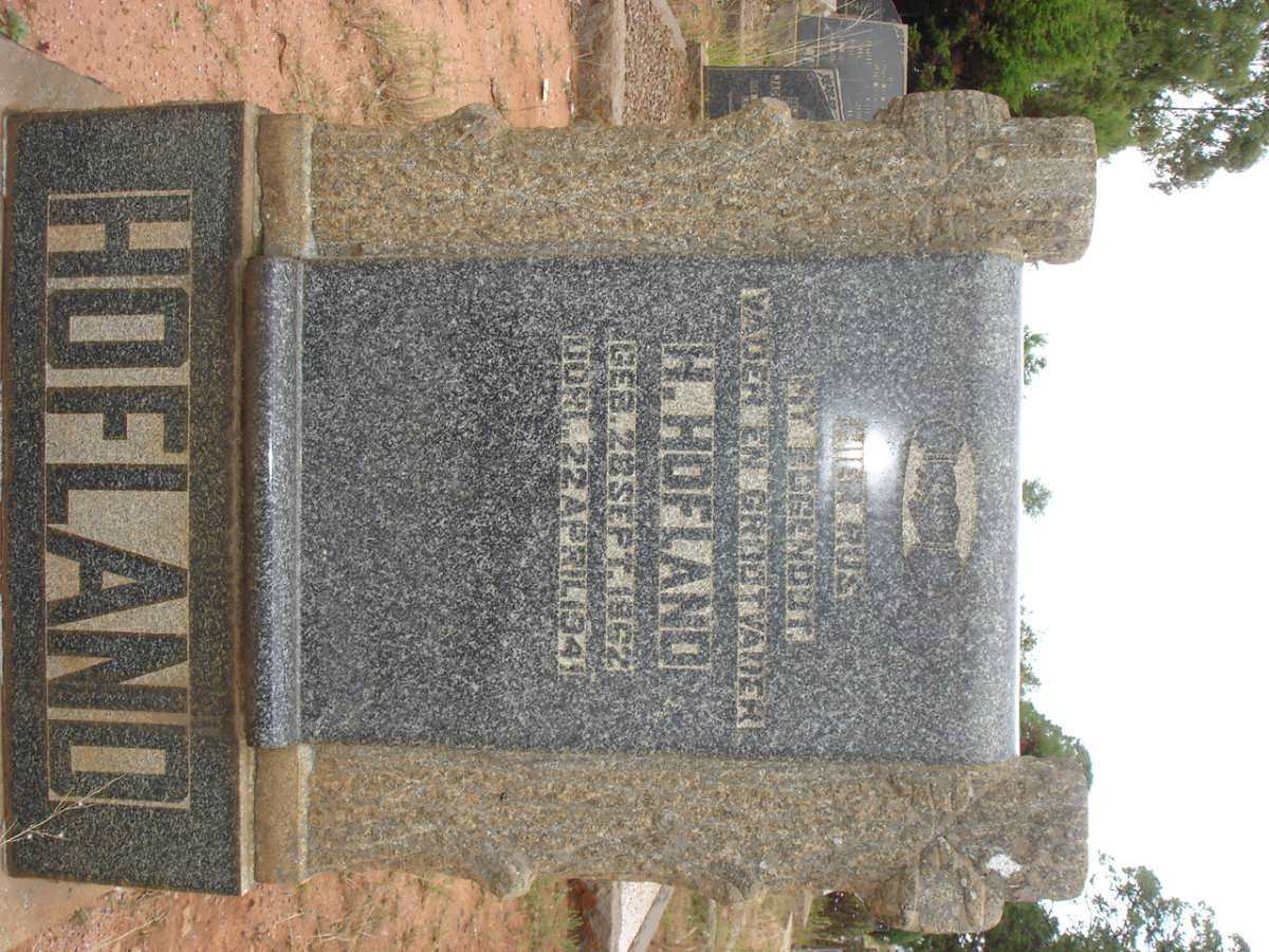 HOFLAND H. 1862-1941