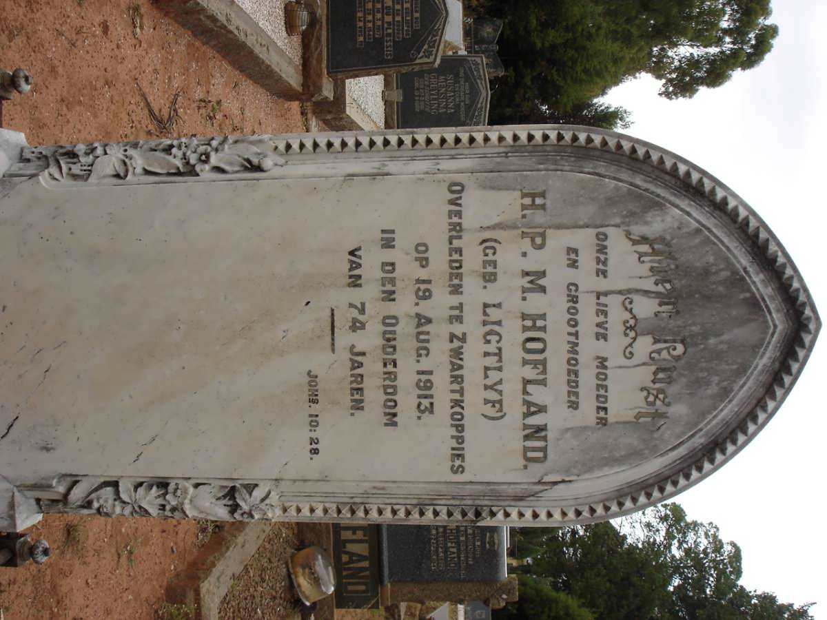 HOFLAND H.P.M. nee LIGTLYF -1913