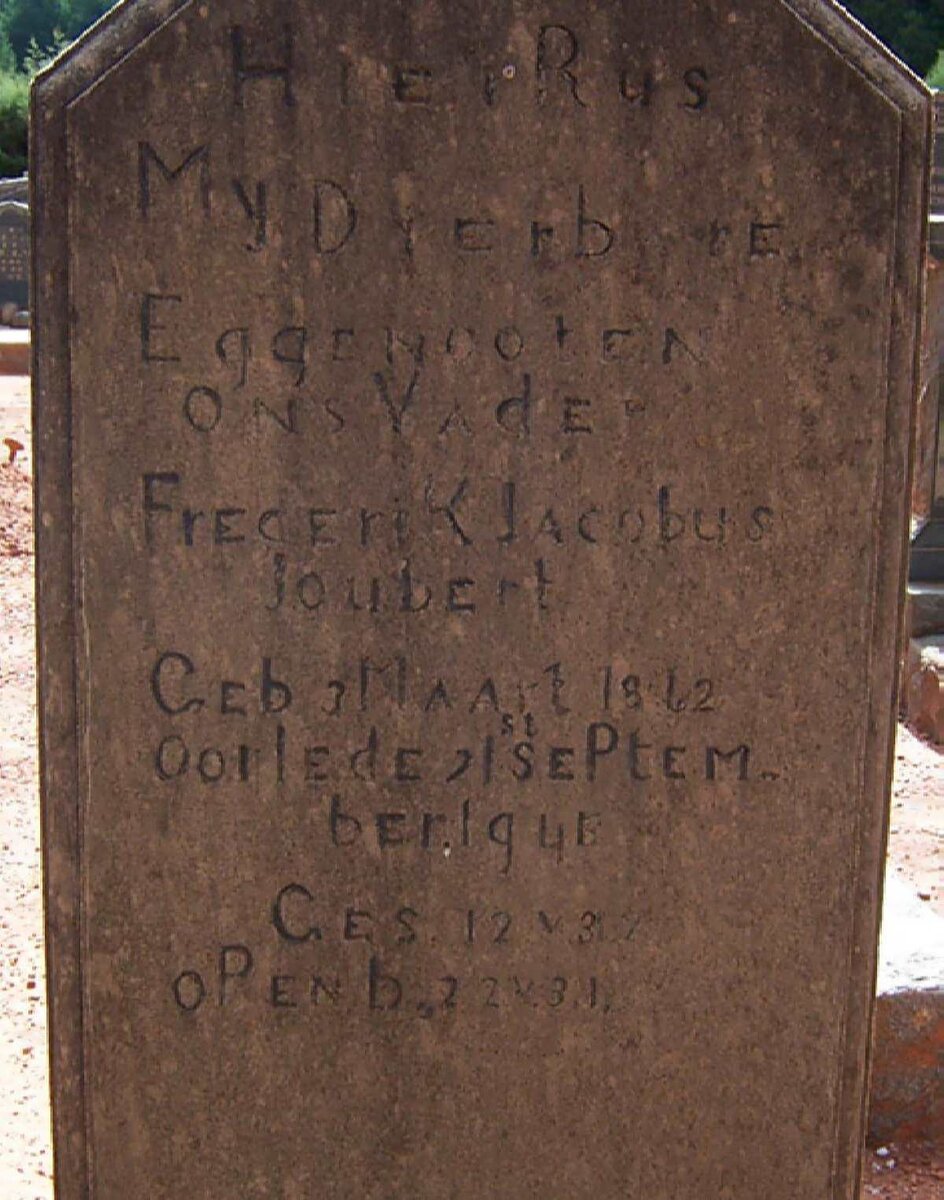 JOUBERT Frederik Jacobus 1862-1941