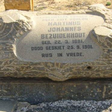BEZUIDENHOUT Martinus Johannes 1881-1901 