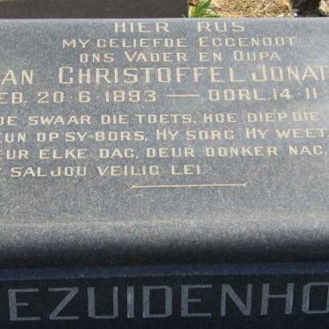 BEZUIDENHOUT Jan Christoffel Jonathan 1893-1967 