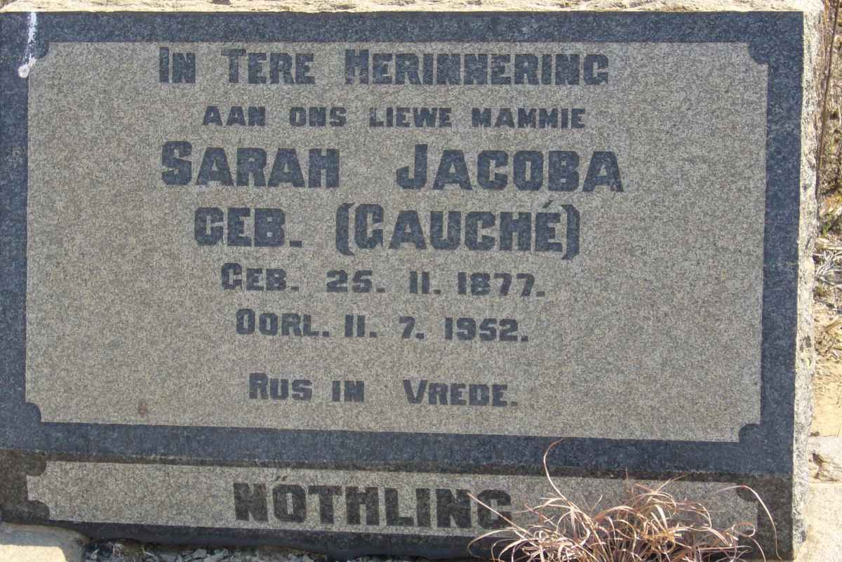 NöTHLING Sarah Jacoba nee GAUCHE 1877-1952 
