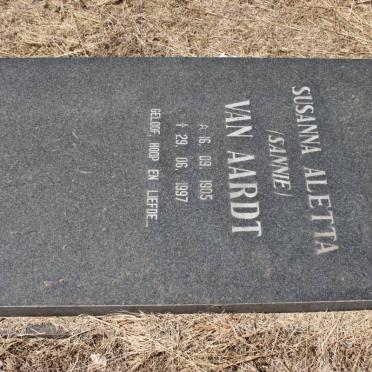 AARDT Susanna Aletta 1905-1997