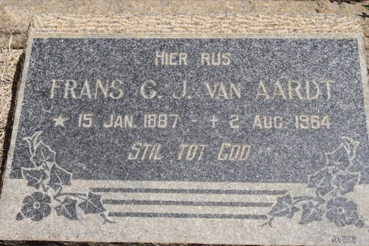 AARDT Frans C.J., van 1887-1964