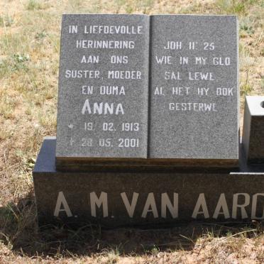 AARDT A.M., van 1913-2001