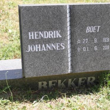 BEKKER Hendrik Johannes 1931-2000