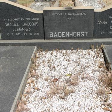 BADENHORST Wessel Jacobus Johannes 1897-1970 &amp; Anna Margaretha Francina NELL 1897-1976