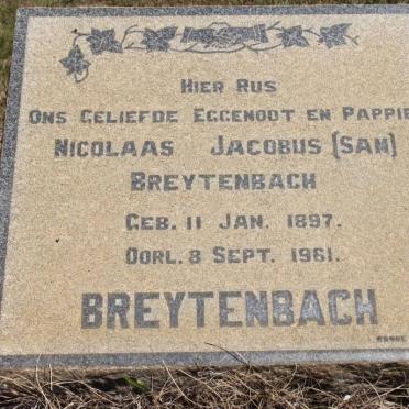 BREYTENBACH Nicolaas Jacobus 1897-1961