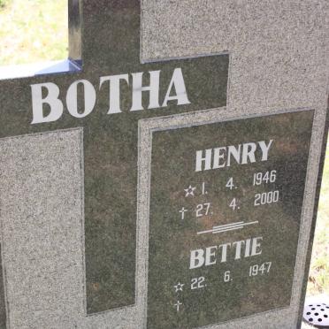 BOTHA Henry 1946-2000 &amp; Bettie 1947-