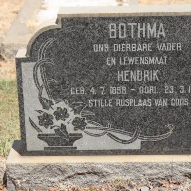 BOTHMA Hendrik 1898-1970 &amp; Susanna P. NEL 1906-1992