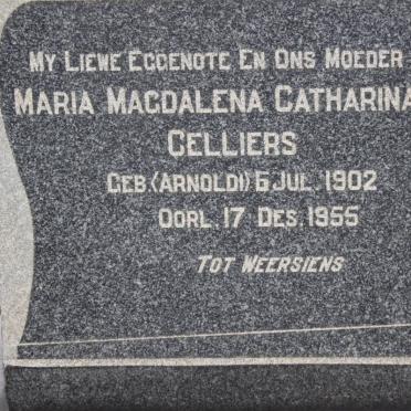 CELLIERS Maria Magdalena Catharina nee ARNOLDI 1902-1955