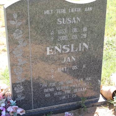 ENSLIN Jan 1947- &amp; Susan 1953-2006