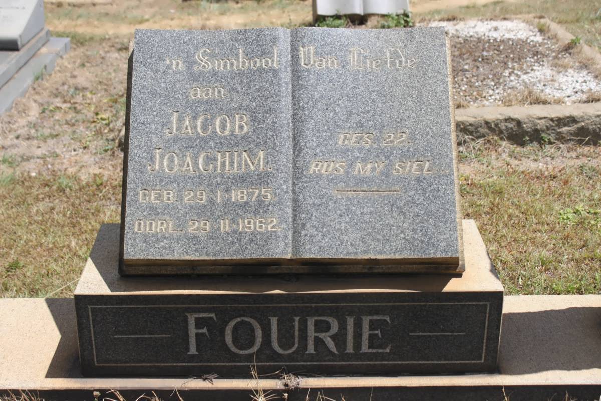 FOURIE Jacob Joachim 1875-1962