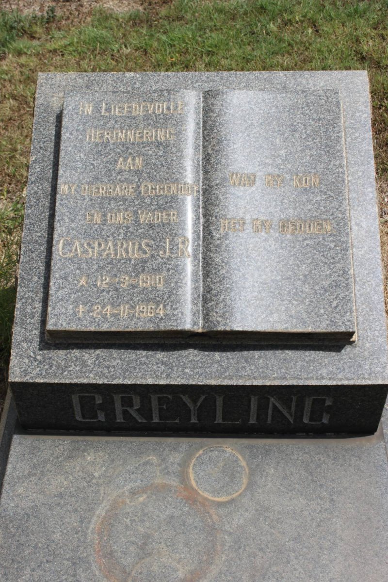 GREYLING Casparus J.R. 1910-1964
