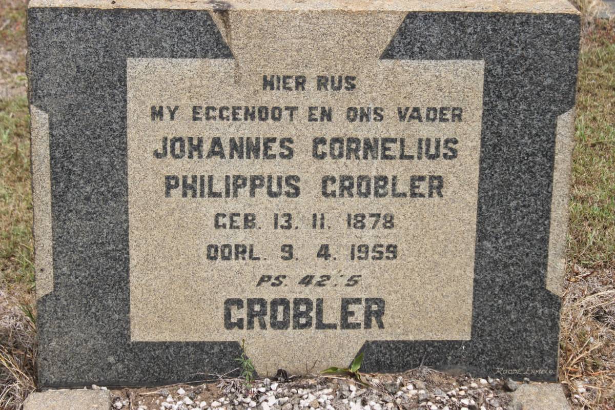GROBLER Johannes Cornelius Philippus 1878-1959