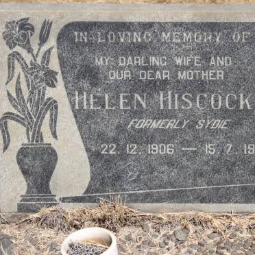 HISCOCKS Helen nee SYDIE 1906-1975