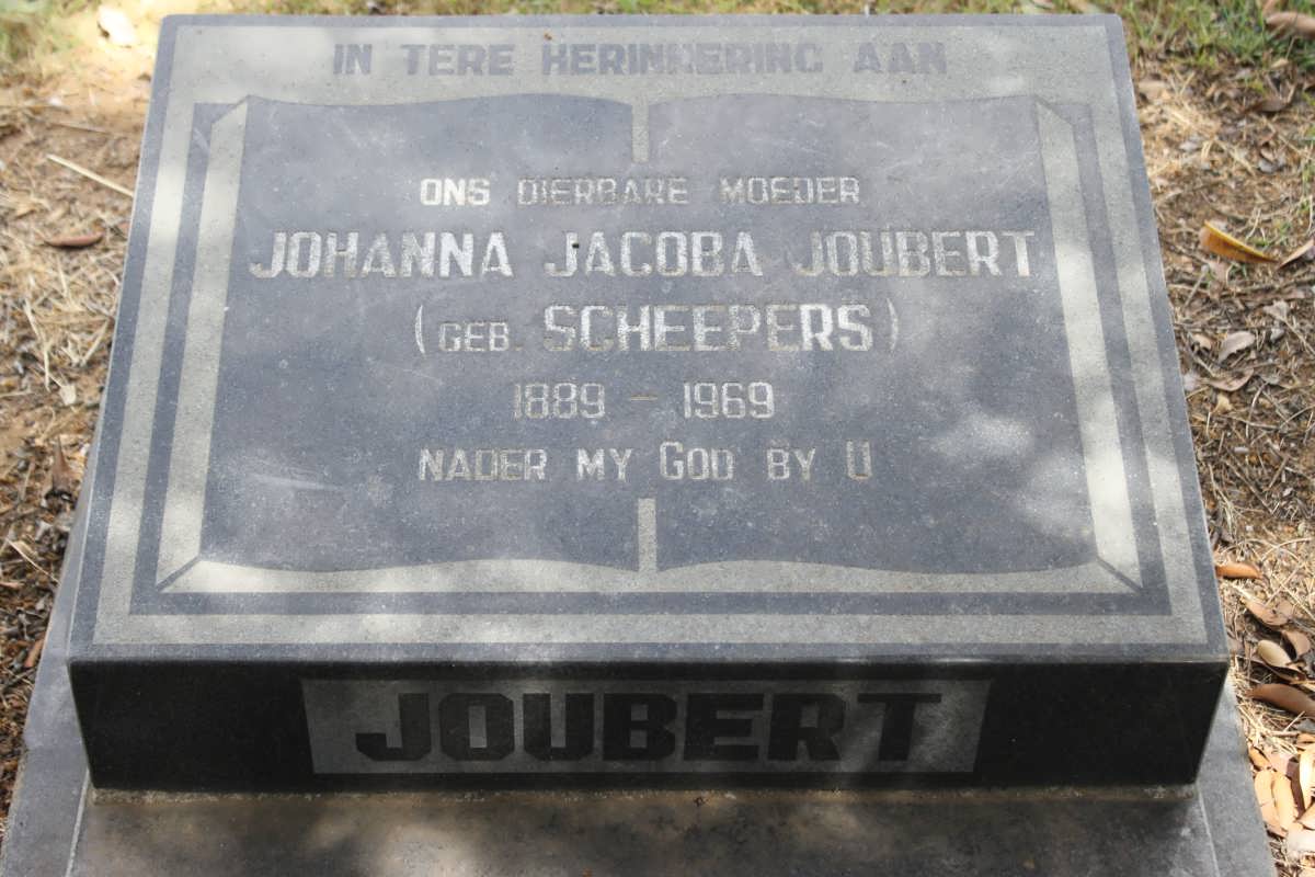 JOUBERT Johanna Jacoba nee SCHEEPERS 1889-1969