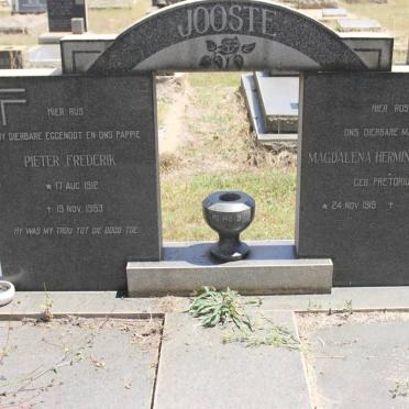 JOOSTE Pieter Frederik 1912-1963 &amp; Magdalena Hermina Morkel PRETORIUS 1915-