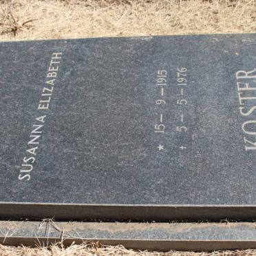 KOSTER Susanna Elizabeth 1915-1976