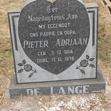 LANGE Pieter Adriaan, de 1914-1976